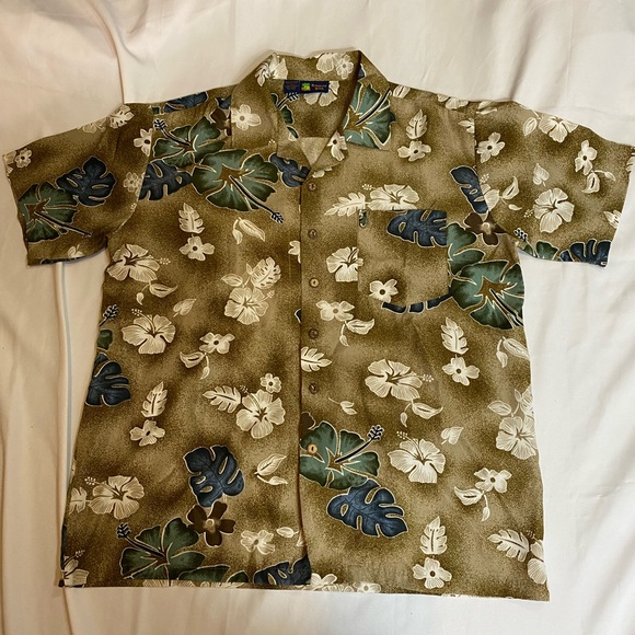 Vintage Roundy Bay Hawaiian Shirt Men's XL Short Sleeve Camp Floral Button Up - Picture 1 of 7